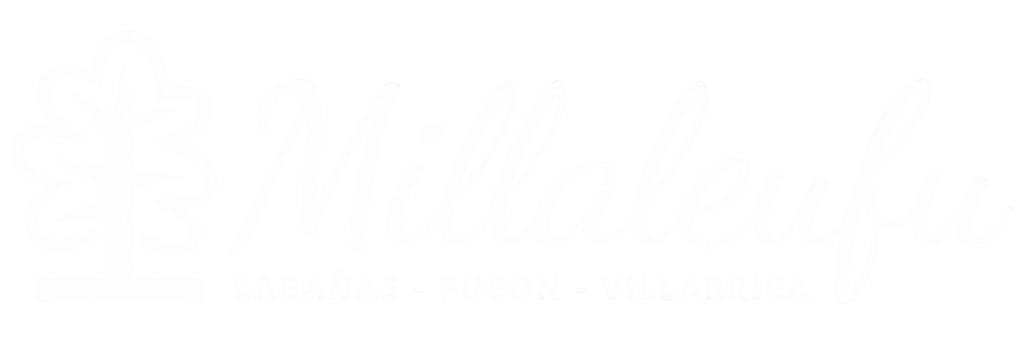 logo millaleufu con árbol y cabañas